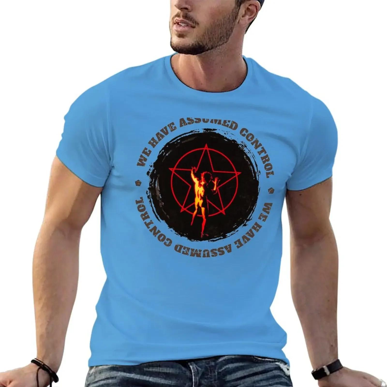assumed control starman T-shirt boys animal print anime clothes new edition oversized t shirt men S