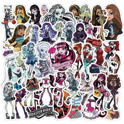 50pcs Monster High Waterproof Stickers for Laptop Skateboard Luggage Phone