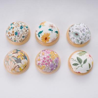 Wood Bottom Base Pin Cushion Holder Handmade DIY Needle Binding Bag Sewing Tool Accessories Embroidery Needle Insertion Device
