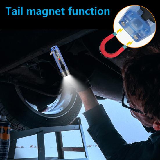 Mini Flashlights Super Bright Waterproof PC Impact Resistant Key Ring Flashlights for Outdoor