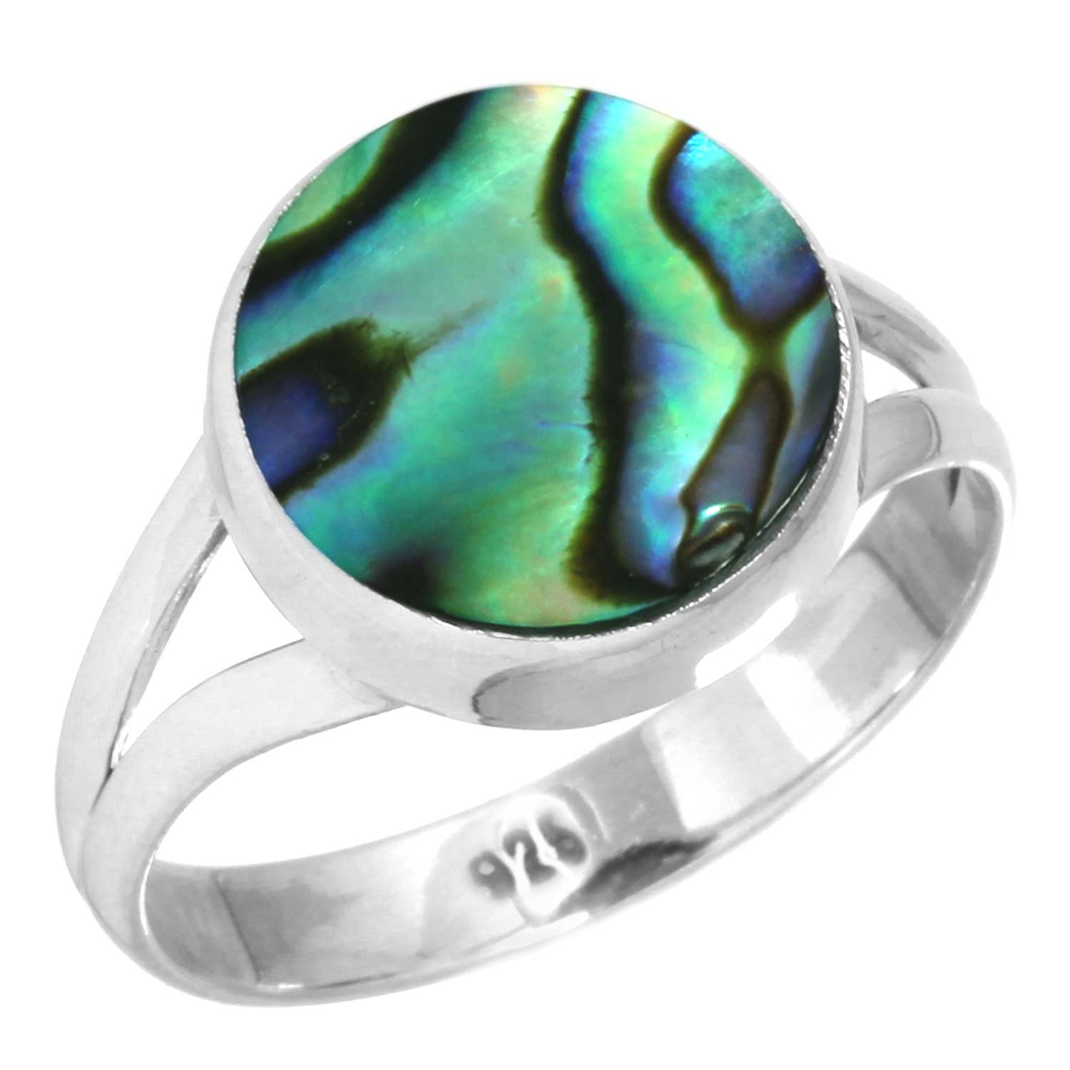 

Кольцо из стерлингового серебра 925 пробы, женское украшение с драгоценным камнем, подарок на День благодарения, аквамариновый халцедон, ракушка-ушка, синий солнечный камень, лабрадорит, пренит 9