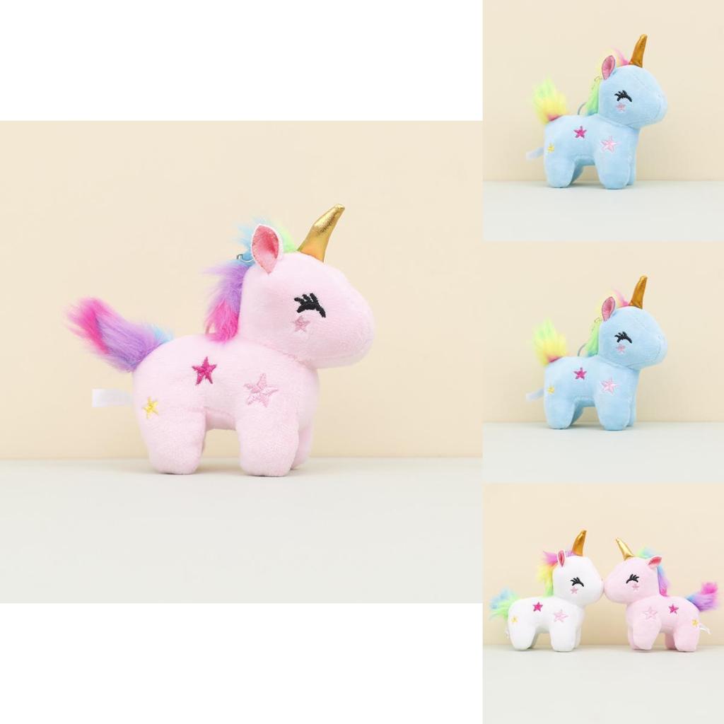 Adorable Unicorn Plush Keychain Cute Stuffed Animal Wedding Gift Bag Charm