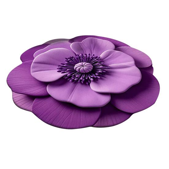 

3D Цветочный коврик для пола Абсорбирующий коврик для ванной Реалистичный цветочный ковер с нескользящей основой для ванной комнаты, гостиной, спальни, прихожей 60cm D