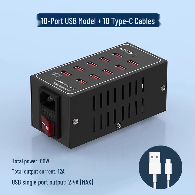 Multi-Port USB Fast Charger: Smart Desktop Charging Station for Multiple Devices