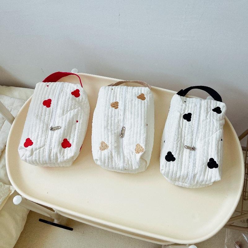 Portable Ins Simple Fabric Tissue Box Hanging Wet Wipes Case Storage Pouch Fit for Car Home Kitchen Use
