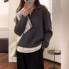Design Lapel Zipper Pullover Sweater Women's Autumn and Winter New Fashion Loose Versatile Knitted Sweater Top
