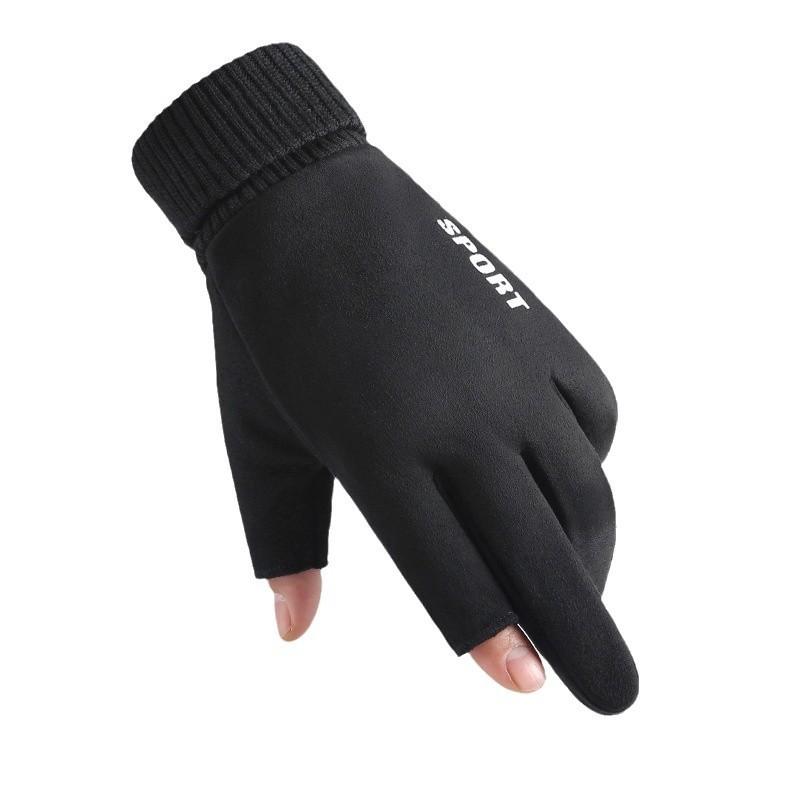 Winter Men Women Warm Leather Touchscreen Gloves For Cycling Driving Delivery