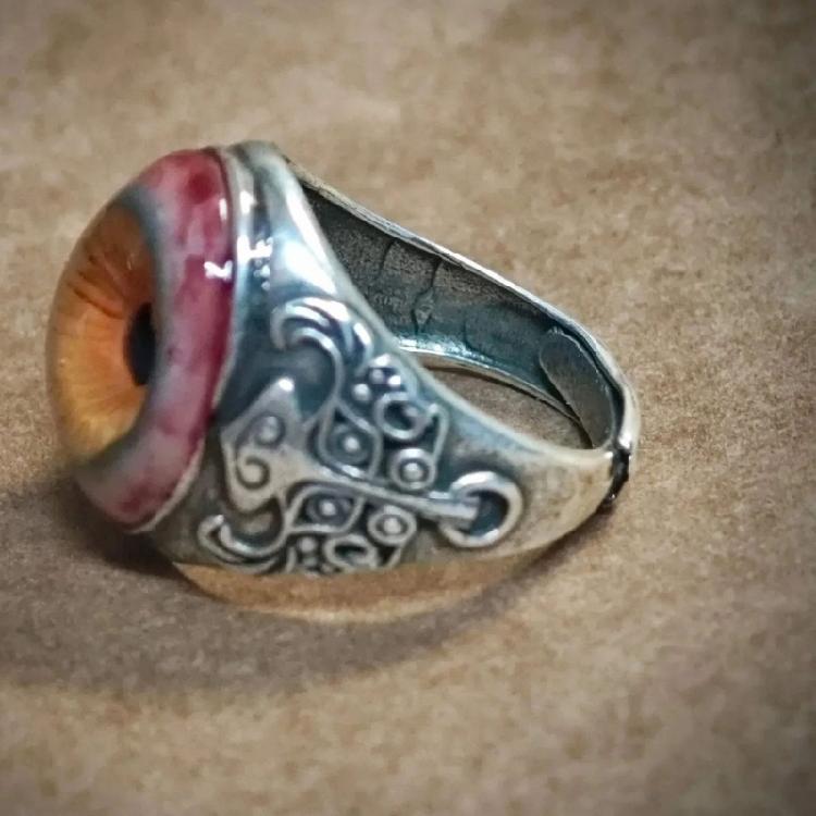 Artistic 3D Eyeball Statement Rings Unique Gothic Jewelry For Women Men Punk Rock Styles Halloween Party Wear