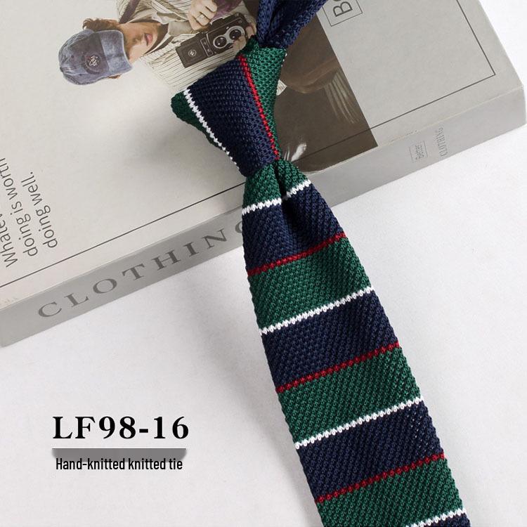 Stylish British Casual Slim Fit Knit Wool Tie, Unisex, 6cm Width.