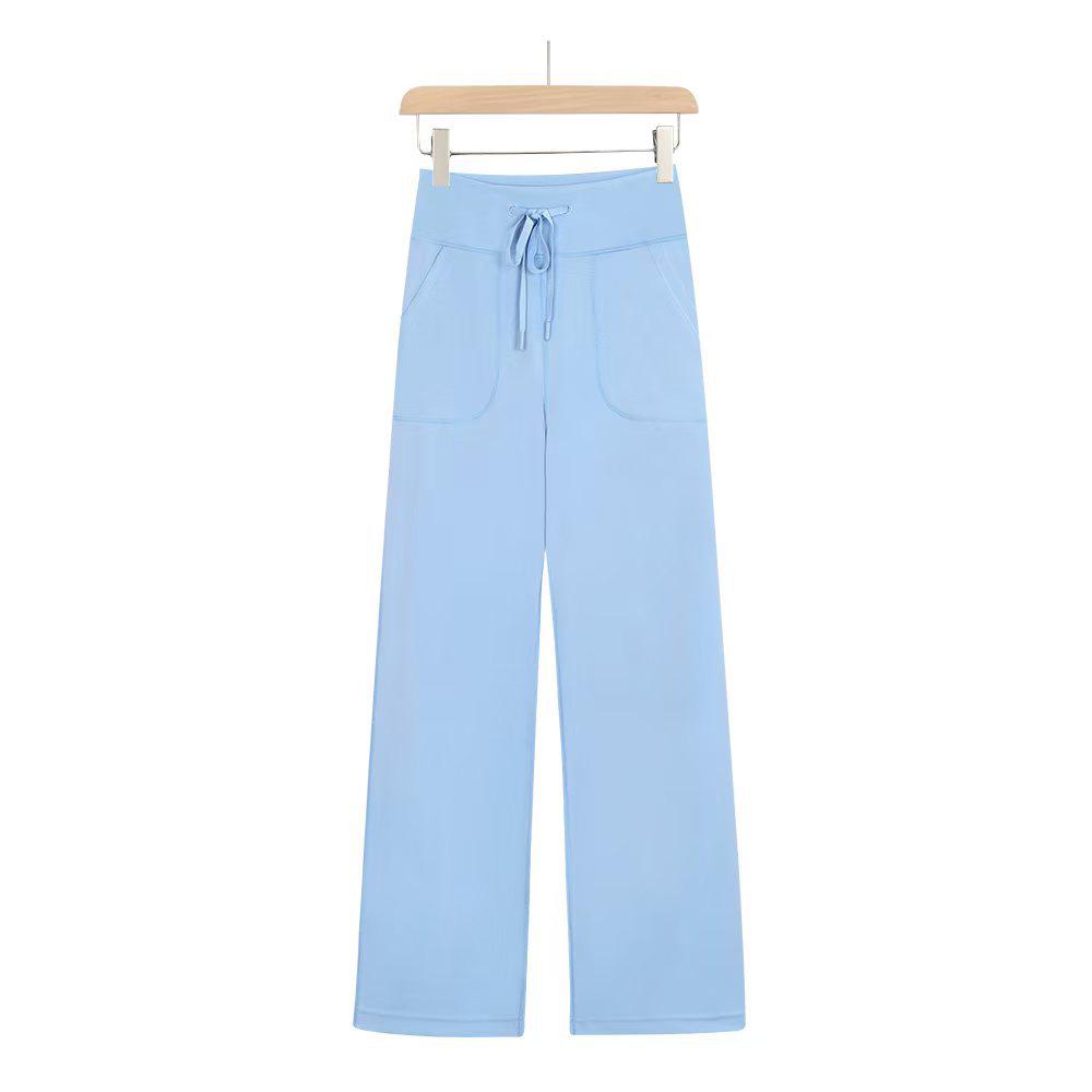 LULU Throwback Yoga Pants: High Waist, Hip-Lifting, Wide Leg, Casual Drawstring