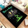 Rick and Morty pattern bedroom, living room, office decorative carpet, family bedroom headboard carpet, door mat, bathroom mat.