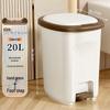Huinizi Household Odor-Proof Dual-Lid Trash Can
