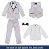 Autumn & Winter Boys' Three-Piece Suit: Handsome Blazer, Light-Colored for Baby's First Birthday/Flower Boy/Performance