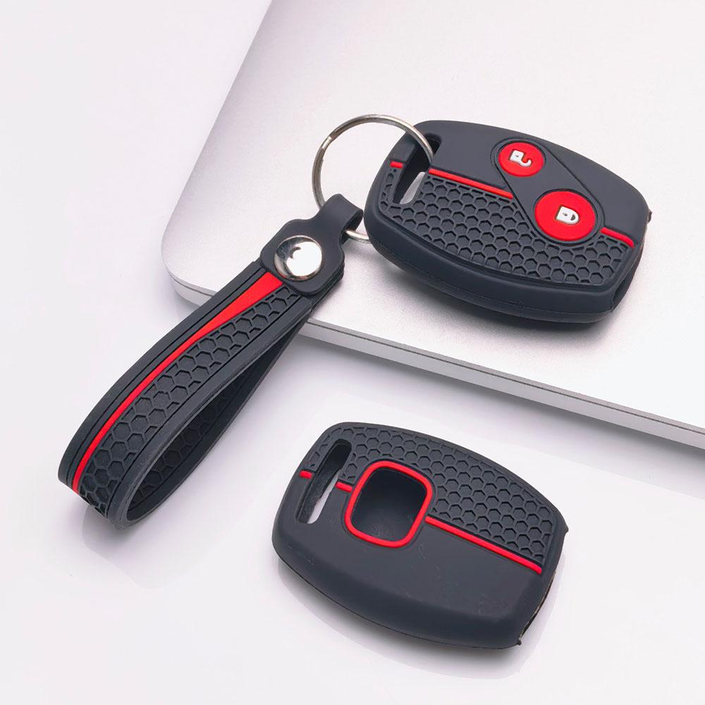 Soft Silicone Car Key Cover Keychain For Honda 7th 8th Gen Accord CRV Odyssey Fit City Civic And Classic Old Model Anti-Scratch Guard