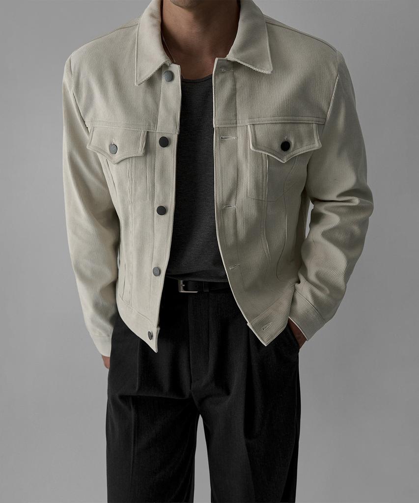 BOWLOW PRODUCT Corduroy Trucker Jacket [Ivory]