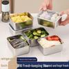 Stainless Steel Square Food Storage Container with Transparent Lid