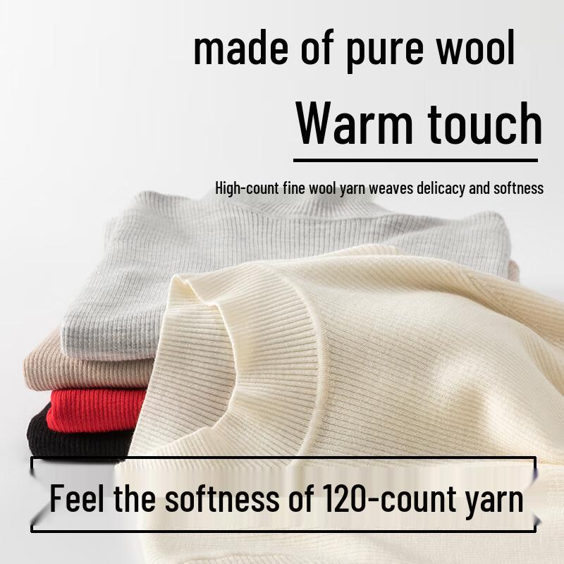 Hengyuanxiang Women's 100% Wool Knit Sweater