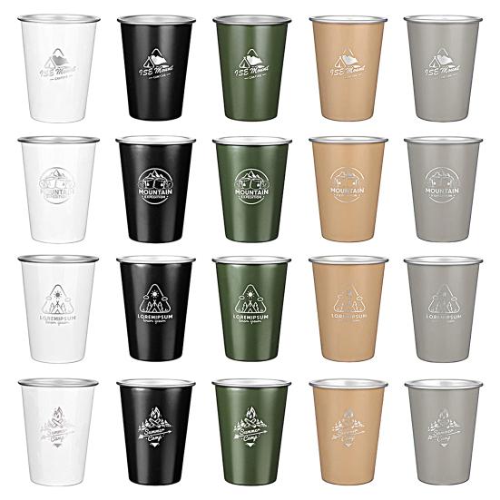 350ml Šálek na kávu Žáruvzdorný Velkoobjemový Povrchová úprava barvou Nerezová ocel Kempování Mléko