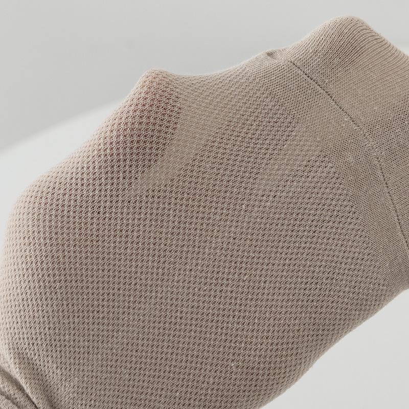 Men's Breathable Ankle Socks - Summer Style Low-Cut, Sweat-Absorbent, Solid Color for Spring/Autumn In Black