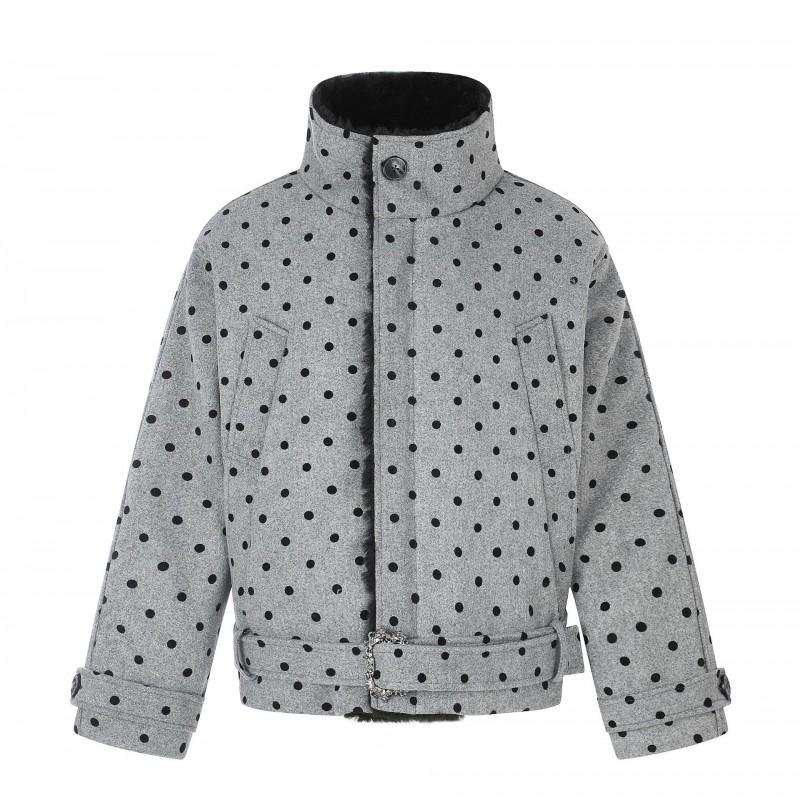 Unisex Retro Streetwear Baumwoll Daunenjacke Stehkragen Lockerer Schnitt Winter Warmer Mantel Herren Damen