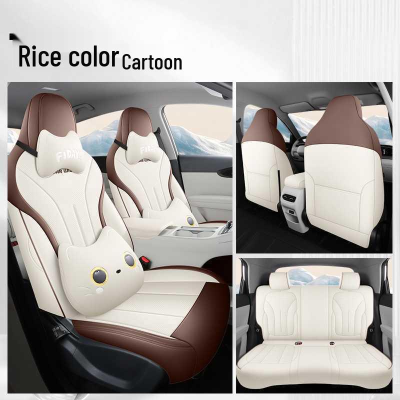 2026 Universal Leather Car Seat Cushion - All-Season Full Coverage for Geely Xingyuan