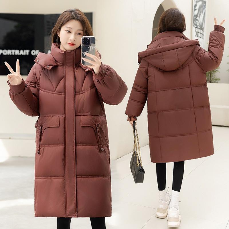 Down and padded jacket women's 2025 new Korean cotton jacket mid-length padded jacket plus size loose thickened autumn and winter jacket