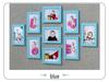 7-Zoll Minimalistisches Modernes Neun-Gitter Wand-Fotorahmen-Set – Stanzfreie Wohnzimmerdekoration
