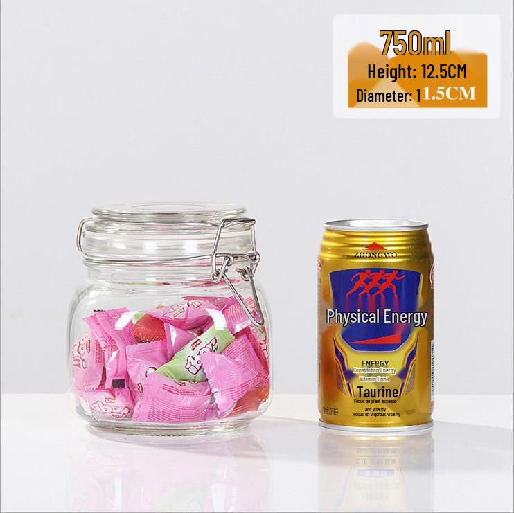 Food-Grade Glass Storage Jar for Nuts, Grains, Wine, Tea, and Honey