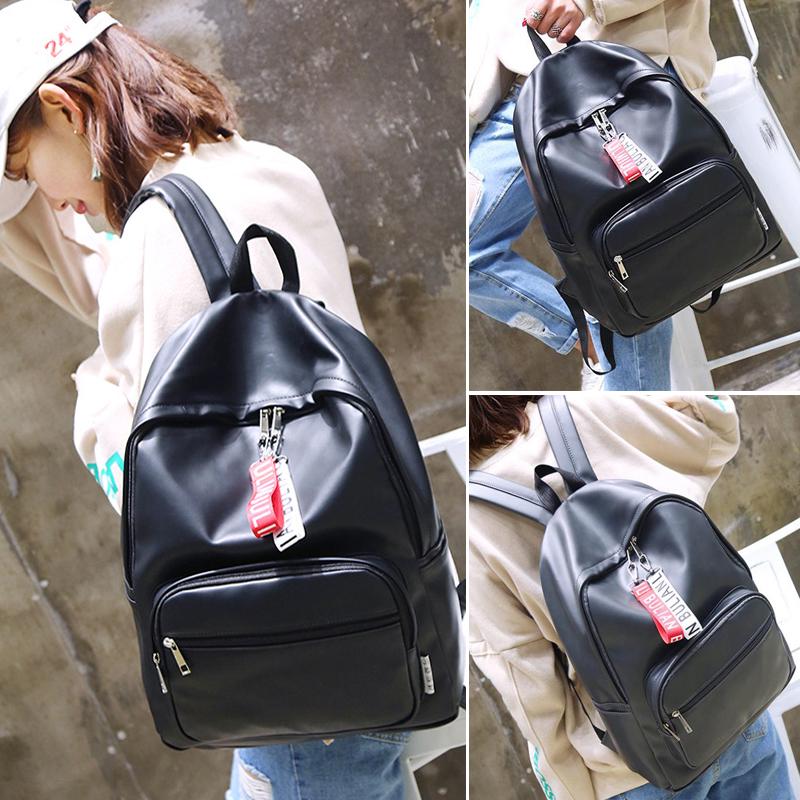 Hot Fashion Couples Backpack Teenagers Boys Girls PU Leather School Preppy Style Women Men Daypack