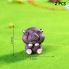 2Pcs Desktop Decoration  Simulated Pigmy Hippopotamus Eye-Catching Action Figure Trendy Ornament Cute Figurine