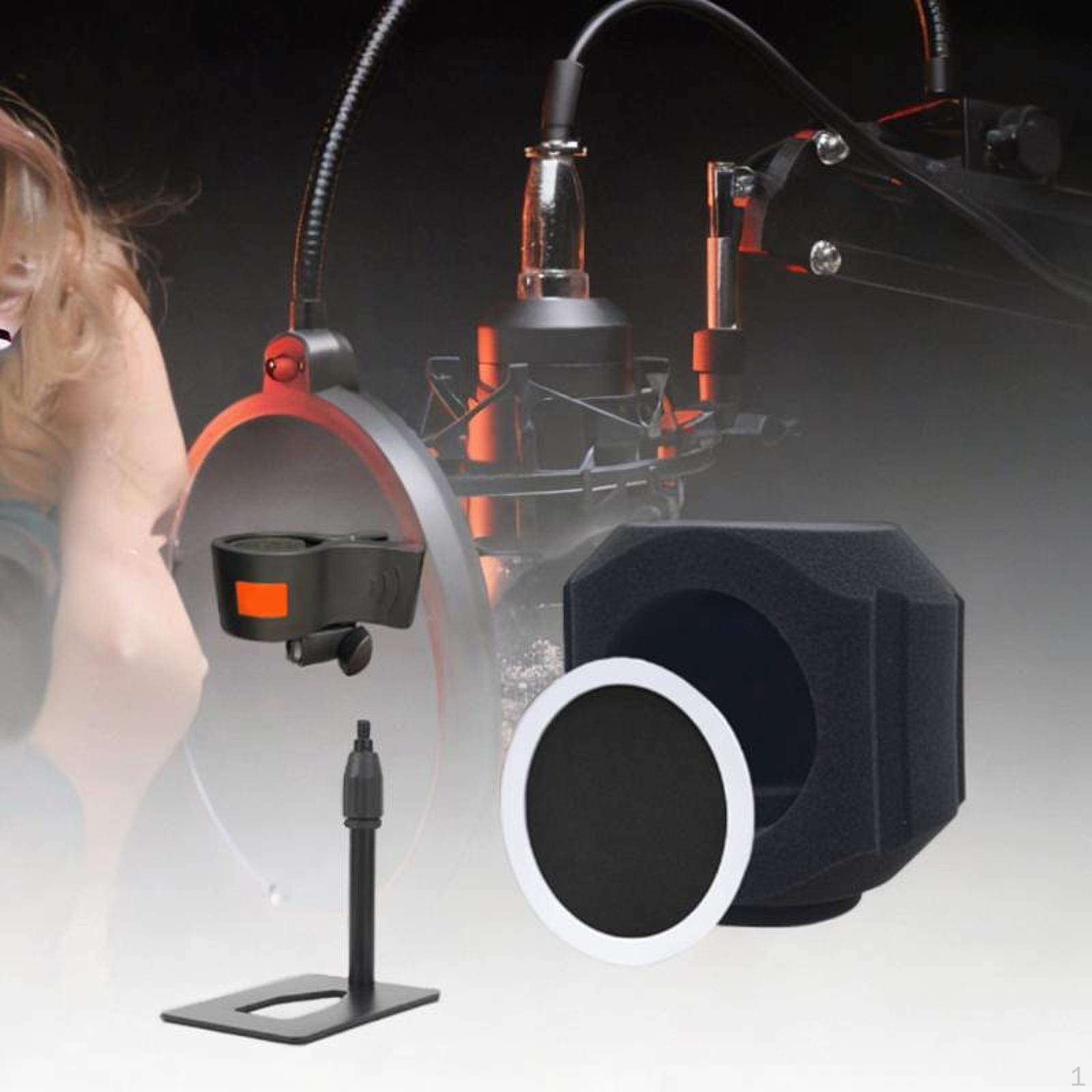 

Звукоизоляционный чехол для микрофона, ветрозащитный экран, акустический фильтр, губка для рабочего стола чёрный