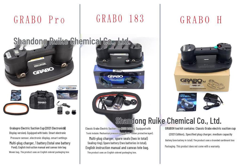 GRABO Electric Vacuum Suction Cup: Handheld Tool for Handling Marble, Stone, and Glass