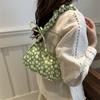 Large Capacity Sweet Canvas Bag Bow Lovely Tote Bag Korean Style Printing Shoulder Bag  Outdoor