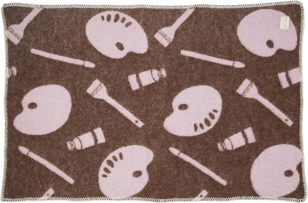 Namurataiseidou Sketch Blanket, Lithuanian Wool Blanket, Reversible, 100% Wool, 65 x 100 cm