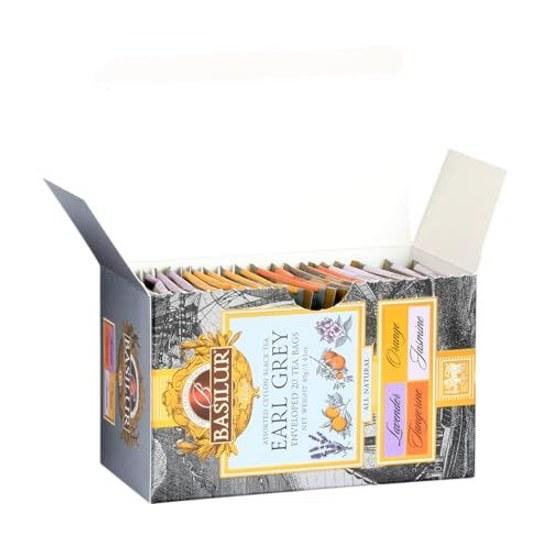 Basilur TeaEarl Grey Assortment (20 Tea bags)Individually wrappedCeylonCold brewIced teaSmall giftPremium72170