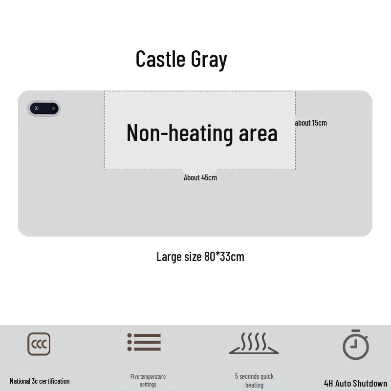 

Hongchen Smart Zoned Heating Waterproof Desk Mat 80x33cm