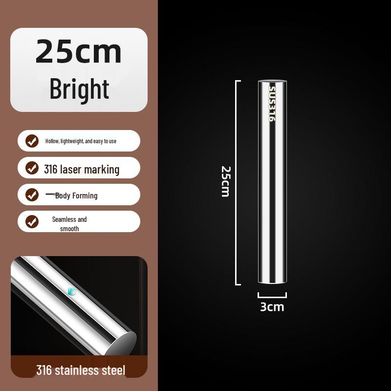 316 Stainless Steel Food Grade Rolling Pin - Household Baking Tool