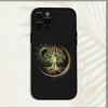 Tree of Life Space Phone Case For iPhone 16,15,14,13,12,11,Pro,X,XS,Max,XR,Plus,Mini Soft Black Cover
