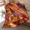 Pizza Blanket Throw Sausage Pizza Flannel Blanket for Kids Teen Boys Girls Fast Food Themed King Queen Full Size Super Soft Warm
