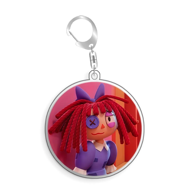 For The Amazing Digital Circus Ragatha Pomni Gangle Kinger Acrylic Selfmade Cute Cartoon Anime Keychain Pendant Toy Gifts 5cm