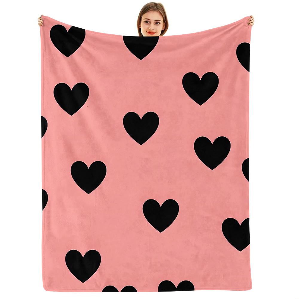 Soft Watercolor Floral Stem Cartoon Anime Print Flannel Blanket Soft Warm Throw for Kids Bedroom Sofa Christmas Office Car