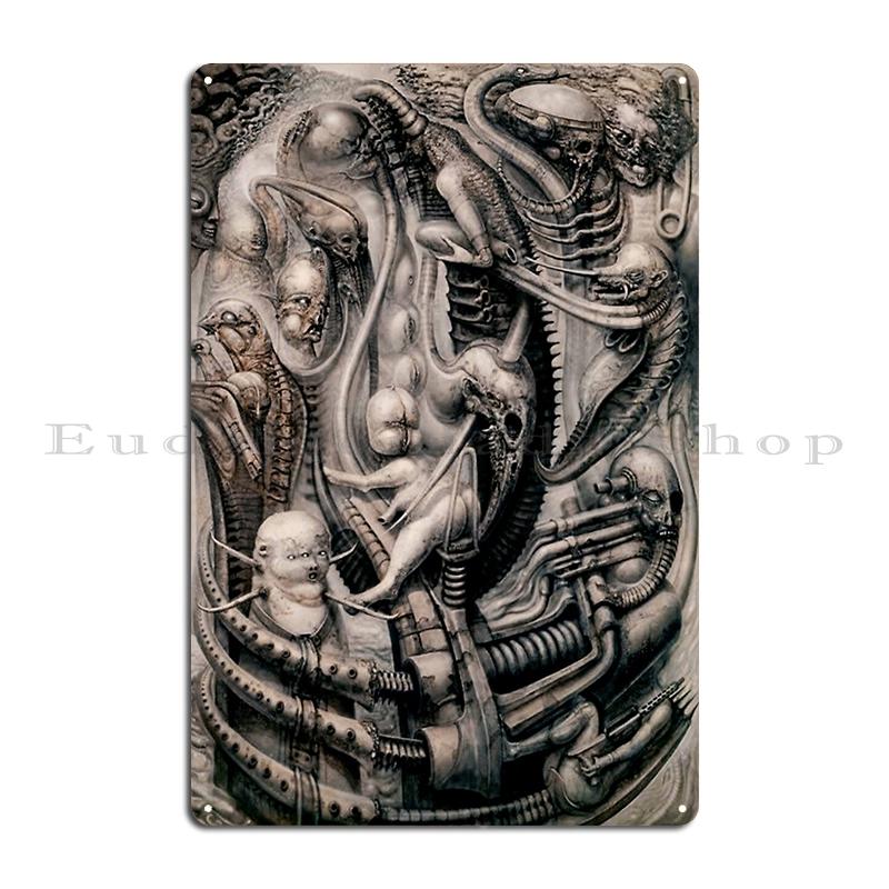 Hr Giger Li Painting Metal Plaque Party Printing Club Custom Create Tin Sign Poster
