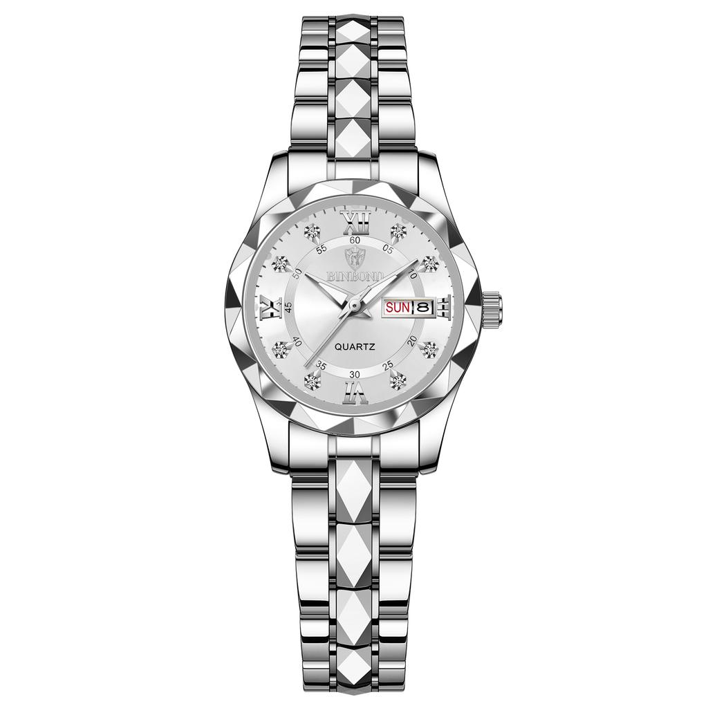 B2521 Top Brand Luxury Fashion Business Womens Quartz Watches 30M Waterproof Week Date Clock Sport Womens Wristwatch