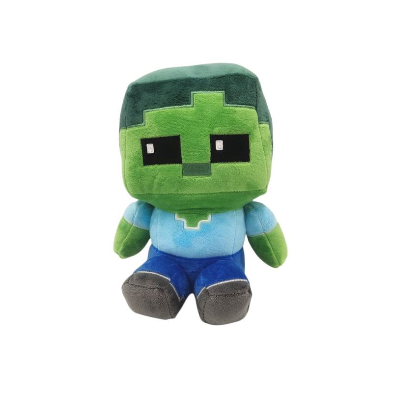 Action Figure Minecraft Creeper Peluche Zombie Seduto Peluche Volpe Panda Bambola Regalo per Bambini