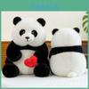 Soft Panda Stuffed Toy With Short Plush Material For Home Or Gift Idea