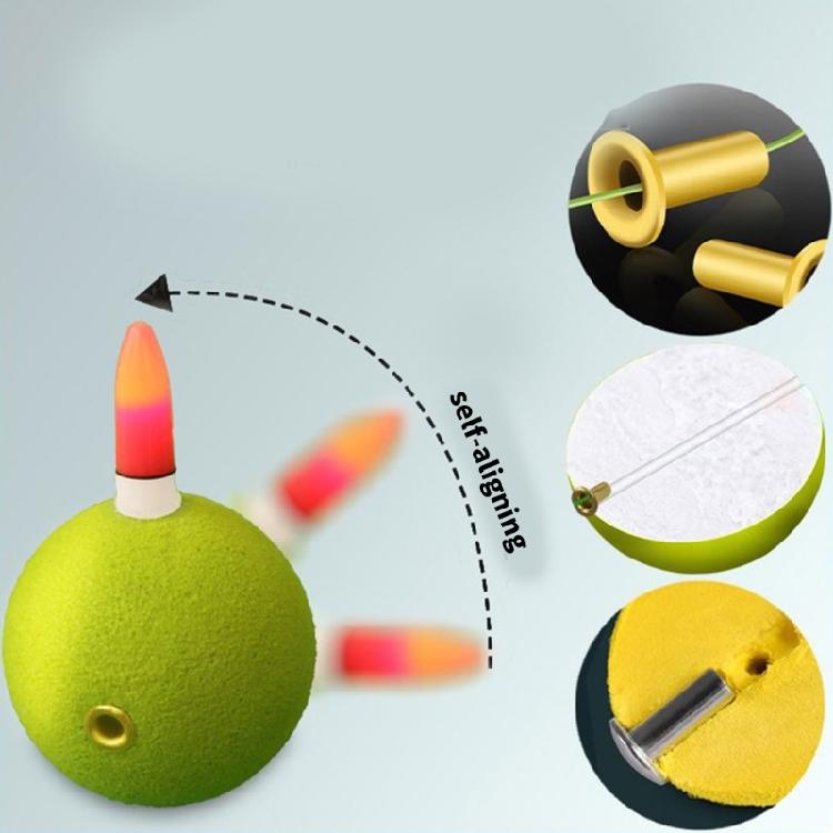 Lighted Bobbers EVA Spherical Fish Float Portable Fishing Float and Bobbers for Saltwater Buoyancy Float