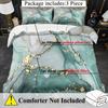 3ocs Bedding Set Green Gilding Marble Texture Print Cozy Duvet Cover Set King Queen Twin Single Size Birthday Gift Bedroom Decor