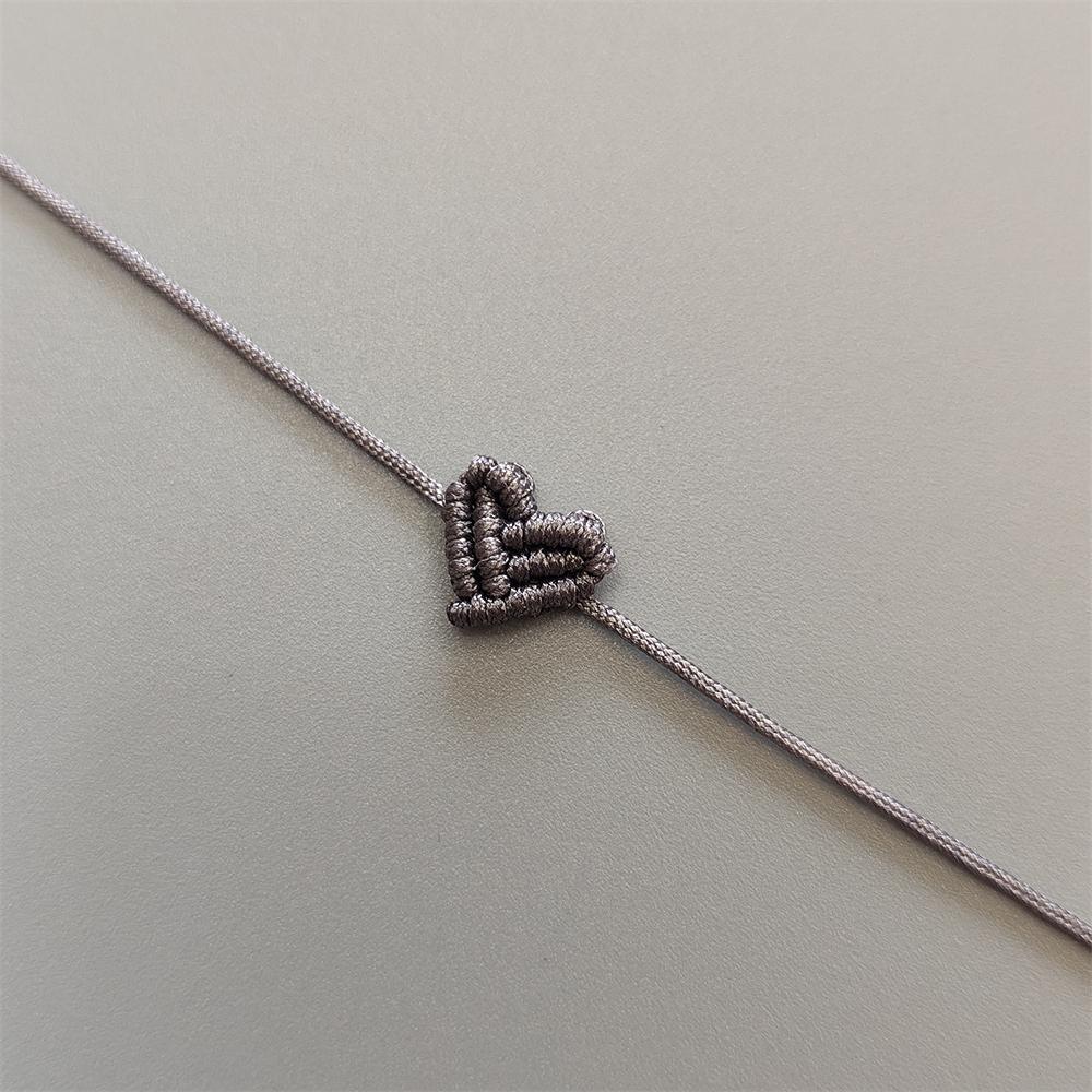 Hand Knitting Peach Heart-Shaped Lucky Red Rope Bracelet  Adjustable Women Bestie Charm Simple Men Couple Lovers  Gift
