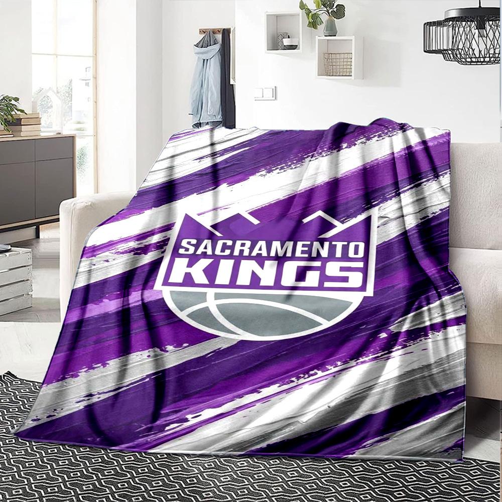 Sacramento Kings Print Flanelldecke Hohe Qualität Warm Gemütlich Decke für Alle Jahreszeiten Perfekt für Geschenke Heimdekoration