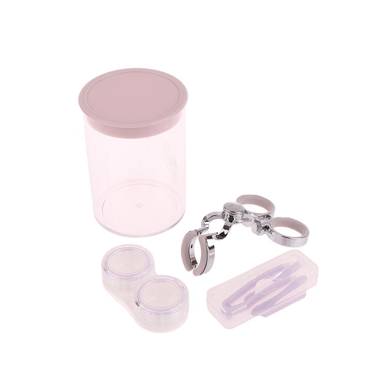 6Pcs/Set Contact Lens Wearing Tool Kit Tweezers Suction Stick Lenses Storage Soaking Box Integrated Clamp And Bucket